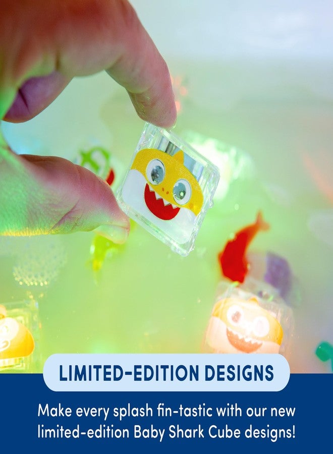 Glo Pals x Baby Shark Water-Activated Light-Up Cubes for Bathtime and Sensory Play - Includes 6 Reusable Light-Up Cubes - Sensory Bath Toys and Glowing Bath Cubes for Kids and Toddlers - Image 3